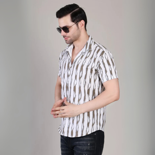 Men’s Casual Printed Half Sleeve Cotton Shirt | kottonthread | UHSS‑165