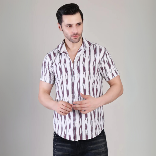 Men’s Casual Printed Half Sleeve Cotton Shirt | kottonthread | UHSS‑167