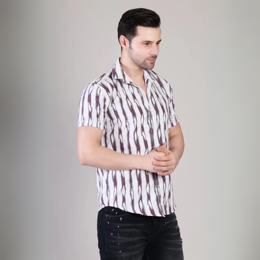 Men’s Casual Printed Half Sleeve Cotton Shirt | kottonthread | UHSS‑167