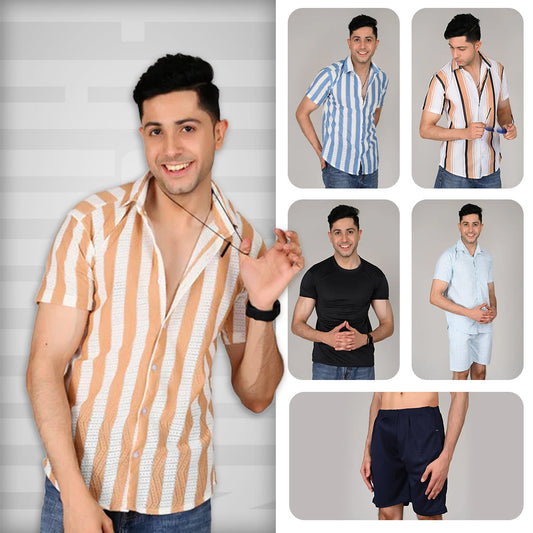 All-in-One Outfit Bundle: 3 Shirts + Co-ord Set + T-Shirt + Shorts